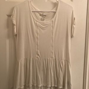white babydoll top